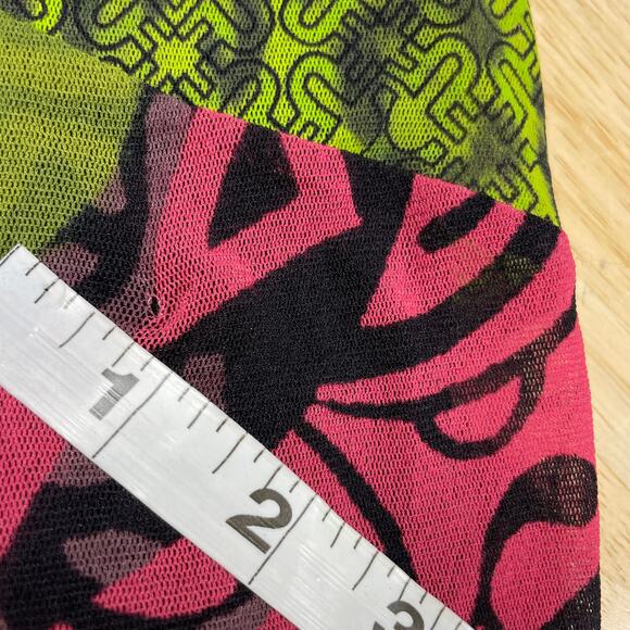 Fuzzi Jean Paul Gaultier NWT Sleeveless Mesh Abstract Jumpsuit Strawberry Small - Picture 10 of 10